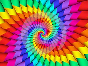 Digital Art Abstract Rainbow Spiral Background