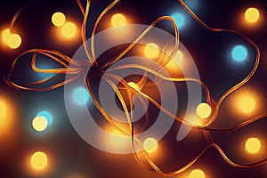Digital art of Christmas lights. Background Texture.