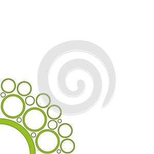 Web page - Green circles one side shapes for Web, social, digital and print media photo