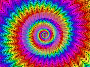 Digital Art Hypnotic Abstract Rainbow Spiral Background