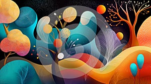 A digital art piece that is a computer-generated image, using code and algorithms to create a sense of wonder and surprise. , 2d