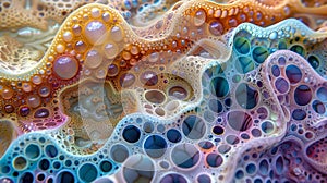 Digital art pieces generated by algorithms creating abstract and complex patterns, fluids evolving geometric shapes