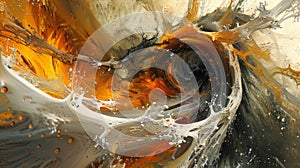 Digital art pieces generated by algorithms creating abstract and complex patterns, fluids evolving geometric shapes