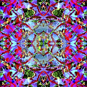 Multicolored Abstract Collage Seamless Pattern