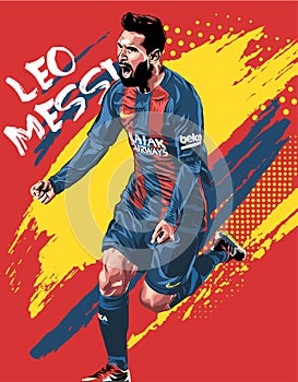 Digital Art of worlds best footballer Lionel Messi