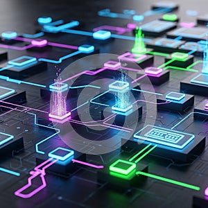 A digital artwork depicting a complex