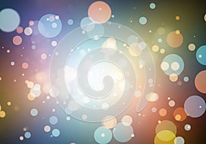 A digital artwork featuring a bokeh effect with circular light spots