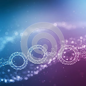 Digital artwork featuring a network of interconnected geometric shapes, primarily