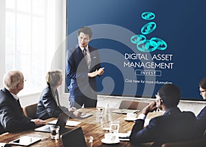 Digital Asset Management Data Information Concept photo