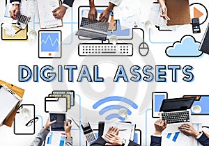 Digital Assets Accessible Unlock Information Concept