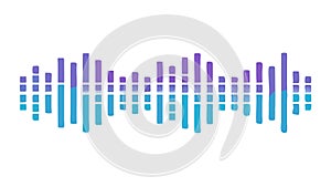 Digital Audio Equalizer Bars, Sound Spectrum Music Visualizer, vector design Generative AI