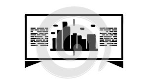 Digital Audio Equalizer Screen Vector, vector design Generative AI