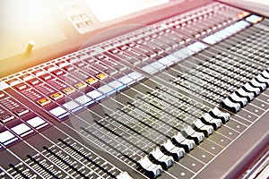 Digital audio mixing console