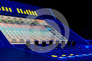 Professional Digital Audio Mixing Desk Display photo