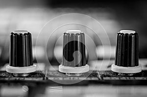 Close up Professional Digital Audio Mixing encoder