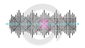 Digital Audio Sound Wave Equalizer Icon, vector design Generative AI