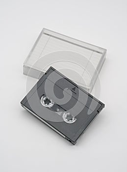 Digital audio tape isolated on white background.