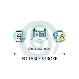 Digital awareness concept icon