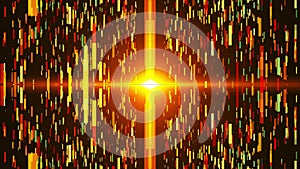 Digital backcircles in black space - modern abstraction, computer generated background, 3D render