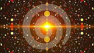 Digital backcircles in black space - modern abstraction, computer generated background, 3D render