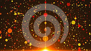 Digital backcircles in black space - modern abstraction, computer generated background, 3D render