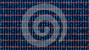 Digital background. Big data. Hacker concept. Abstract matrix. Computer generated many numbers. 3D rendering