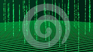Digital background. Big data. Hacker concept. Abstract matrix. Computer generated many numbers. 3D rendering
