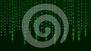 Digital background. Big data. Hacker concept. Abstract matrix. Computer generated many numbers. Vector Illustration