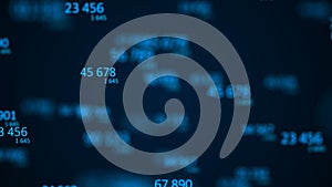 Digital background. Binary computer code. Information code. 3d rendering