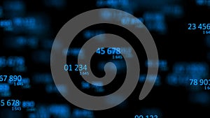 Digital background. Binary computer code. Information code. 3d rendering