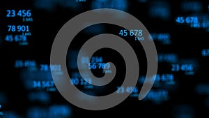 Digital background. Binary computer code. Information code. 3d rendering