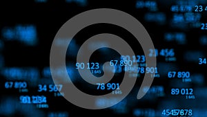Digital background. Binary computer code. Information code. 3d rendering
