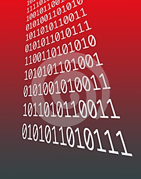 Digital background of binary numbers