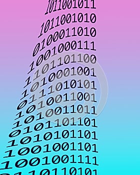 Digital background of binary numbers