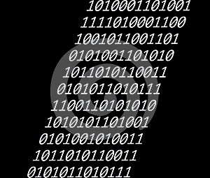Digital background of binary numbers