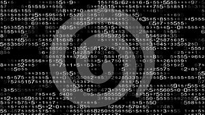 Digital background black matrix. Matrix background. Binary computer code. Hacker coding concept. 3D rendering