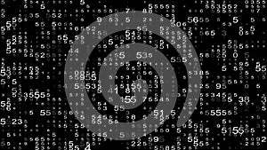 Digital background black matrix. Matrix background. Binary computer code. Hacker coding concept. 3D rendering.