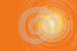 Digital background of different sized circles on orange background