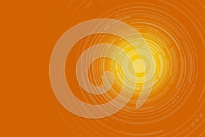 Digital background of different sized circles on orange background