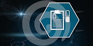 Digital background with emergency sign