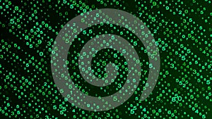 Digital background green matrix. Matrix background. Binary computer code. Hacker coding concept. 3D rendering