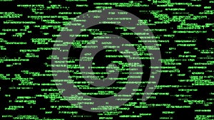 Digital background green matrix. Binary computer code. Hacker concept. 3d rendering