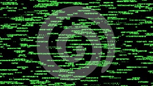 Digital background green matrix. Binary computer code. Hacker concept. 3d rendering
