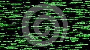 Digital background green matrix. Binary computer code. Hacker concept. 3d rendering