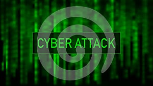 Digital background green matrix. Binary computer code. Vector Illustration. Computer screen error templates
