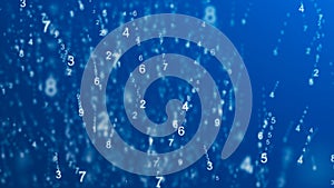 Digital background matrix. Binary code. Hacker concept. Digits on screen. Digital code number. 3D rendering