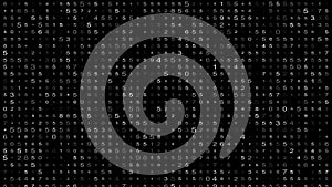 Digital background matrix. Matrix background. Binary computer code. Hacker coding concept. 3D rendering