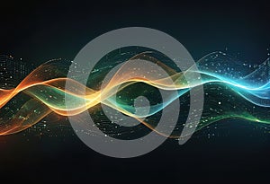 Digital background of technological operations, digital code flow, neural networks, artificial intelligence