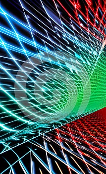 Digital background of technological operations, digital code flow, neural networks, artificial intelligence