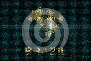 Digital backgrounds with the country of Brazil map